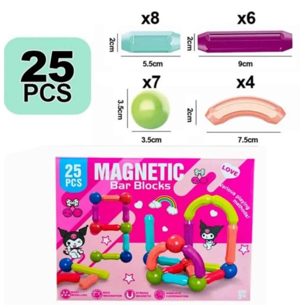 MAGNETIC BAR BLOCKS 25PCS - Image 7