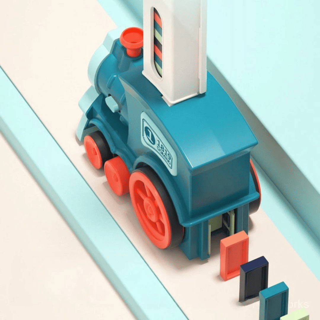 Domino Train Fun Automatic Drop Electric Train Educational Toy - Image 3