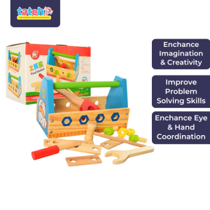 Wooden Tool Box Kit – Mainan Pertukangan Kreatif & Pembelajaran Anak Bijak