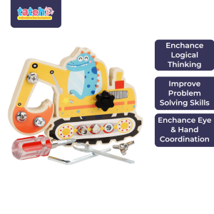 Montessori Screwdriver Board – Mainan STEM Untuk Kanak-kanak 3 Tahun ke Atas