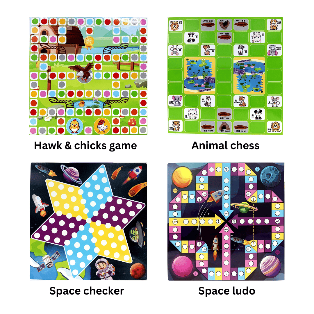 8-in-1 Learning Board Game Set – Animal Chess, Jungle Adventure, Ludo & Banyak Lagi! - Image 3